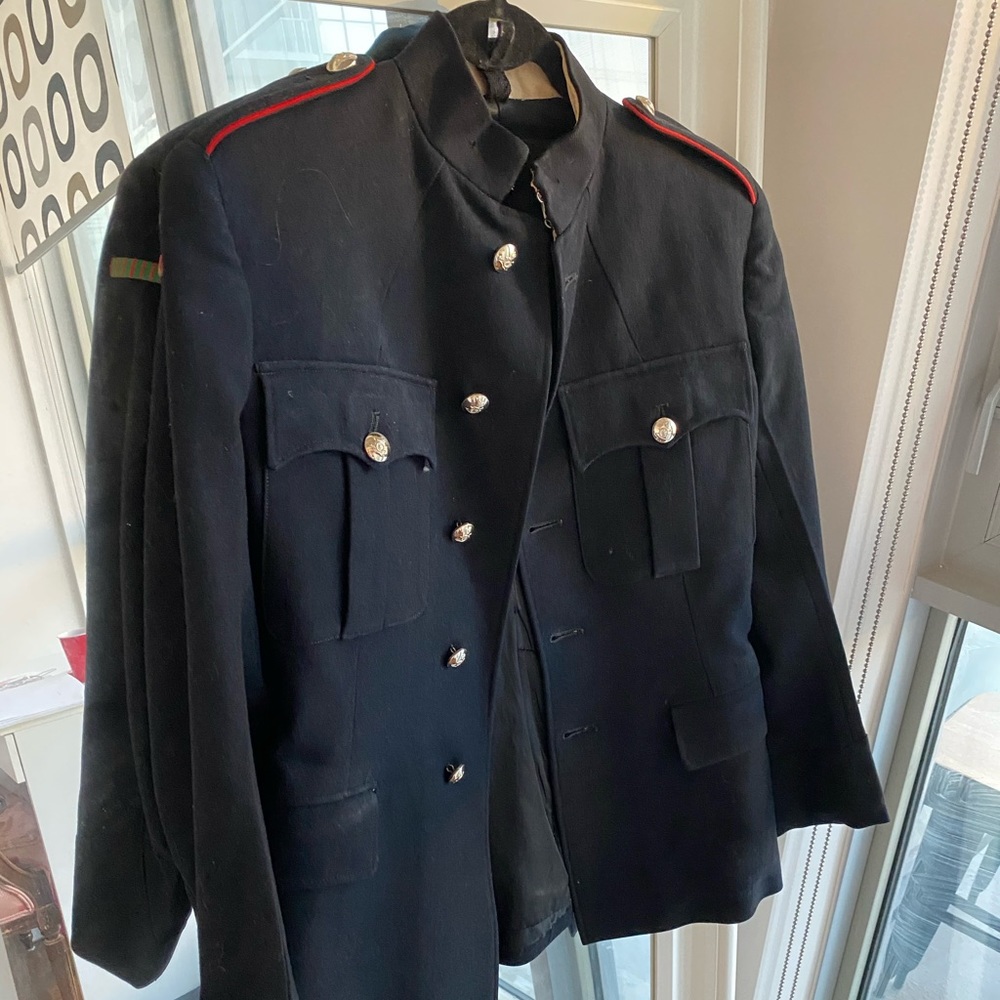 Very unique navy military jacket